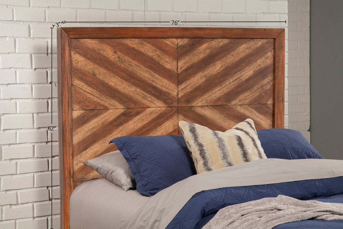 Trinidad Mahogany Wood Headboard in Warm Toffee Finish – view 2