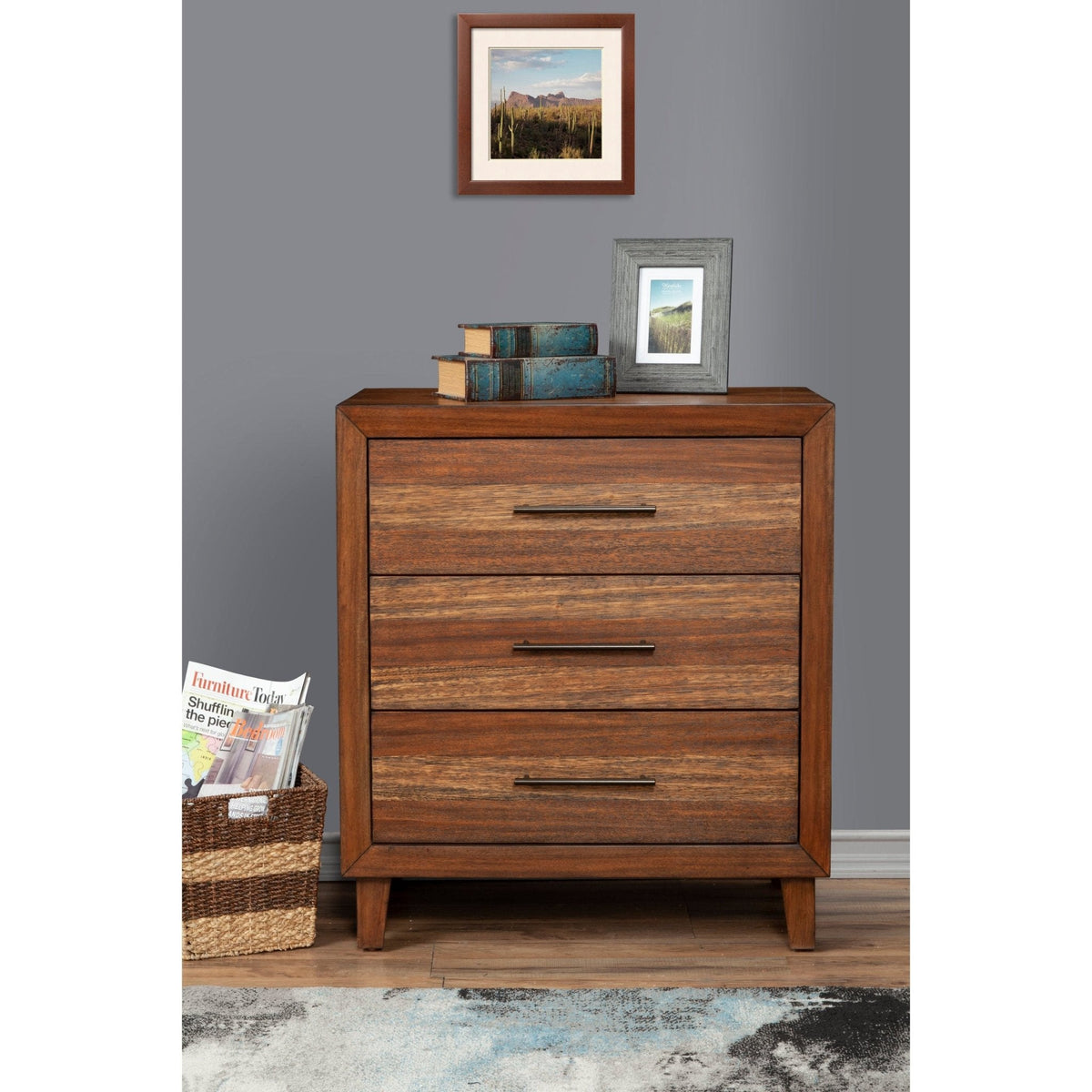 Trinidad Small Chest in Toffee Finish with Dovetail Drawers – view 2