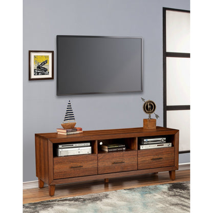 Trinidad Solid Wood TV Console in Toffee Finish – view 3