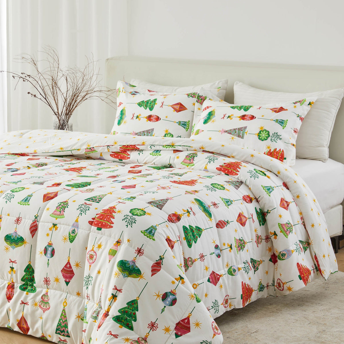 Reversible Holiday and Lodge Comforter and Sham Set – Odette Collection – view 77