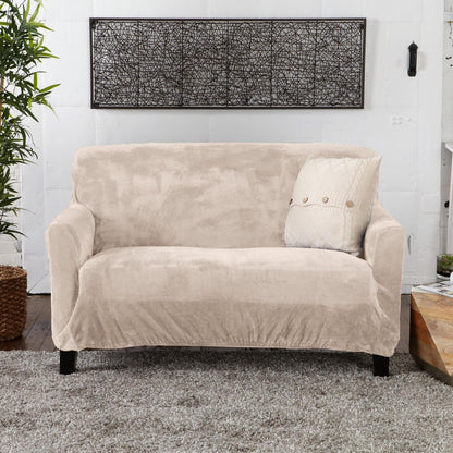 Velvet Stretch Slipcover – Gale Collection Form-Fit Sofa Cover – view 43