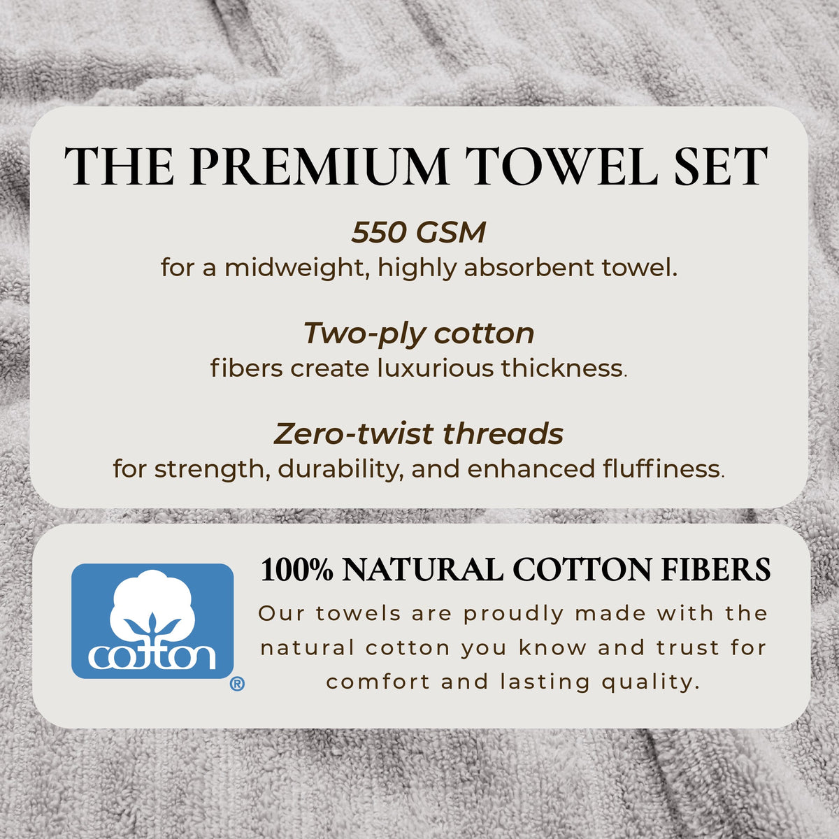 Karina Collection Luxury Combed Cotton Ribbed Bath Towel Set – view 104