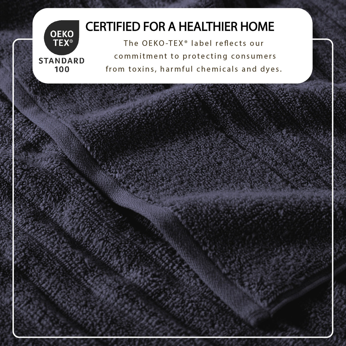 Karina Collection Luxury Combed Cotton Ribbed Bath Towel Set – view 230