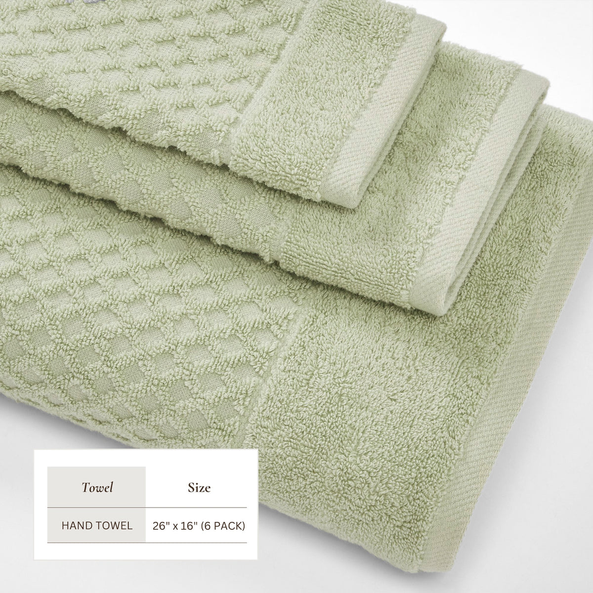 Cotton Diamond Waffle Weave Bath Towel Set – Grayson Collection – view 60