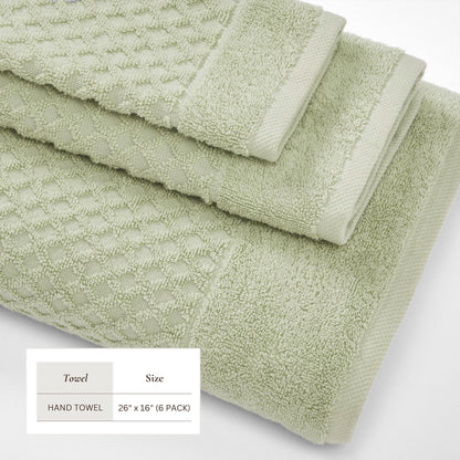 Cotton Diamond Waffle Weave Bath Towel Set – Grayson Collection – view 60