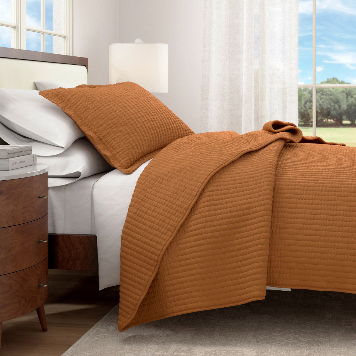 Solid Channel Stitch Quilt Set – Alicia Collection – view 42