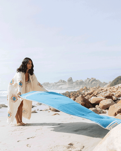 Farm House Turkish Towel Without Fringe, 39 x 70 Inch Handwoven Cotton – view 12