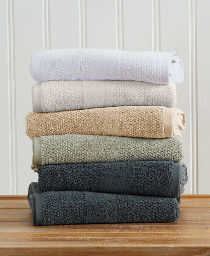 100% Cotton Rice Weave Textured Bath Towel Set – Marbella Collection – view 28