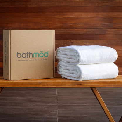 Luxury Organic Cotton Bath Sheets, Two Pack, 40 x 70 Inch, GOTS Certified – view 8