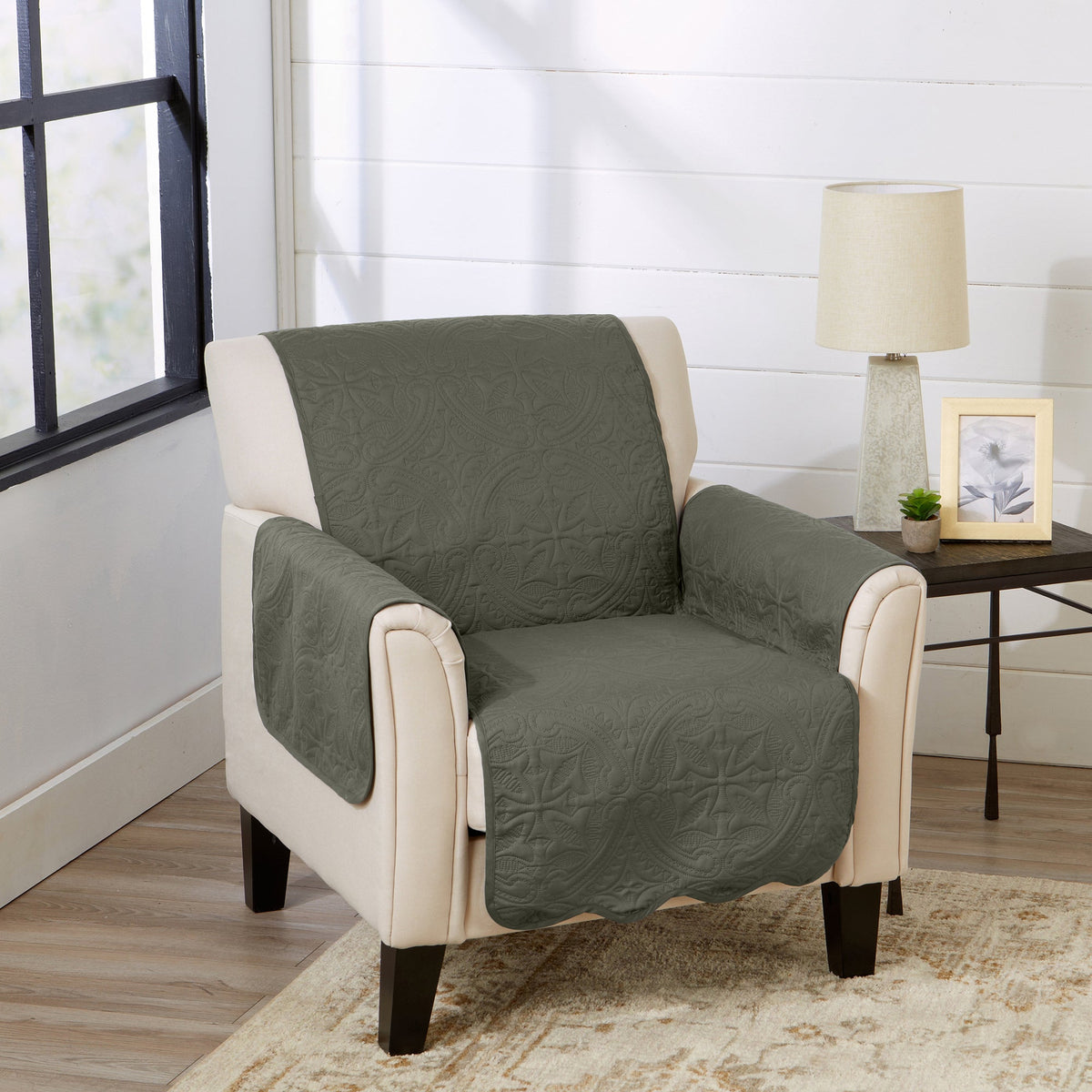 Medallion Stitch Furniture Protector – Elenor Collection Sofa Cover – view 73