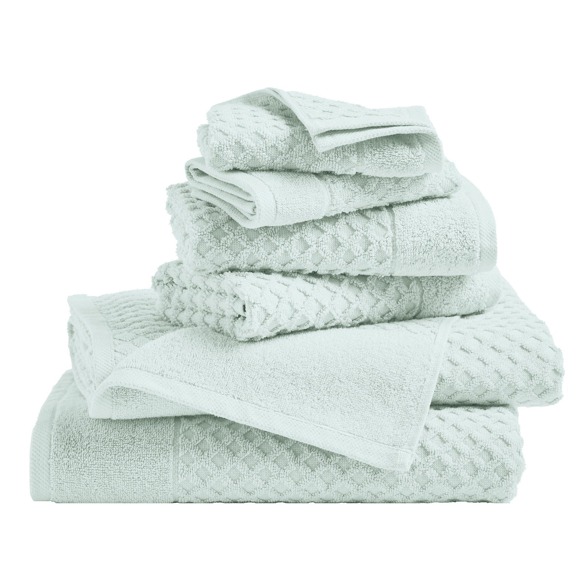 Cotton Diamond Waffle Weave Bath Towel Set – Grayson Collection – view 88