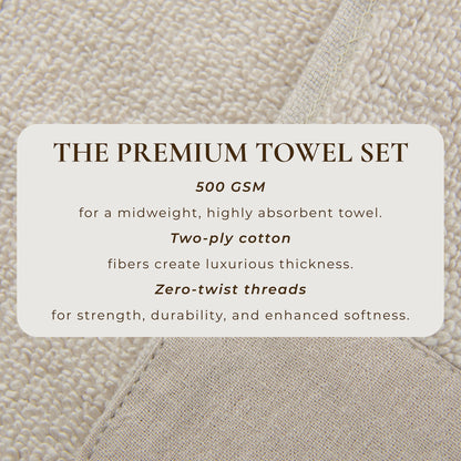 Priya Collection Cotton 6-Piece Towel Set with Linen-Like Border – view 32
