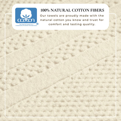 100% Cotton Checkered Jacquard Bath Towel Set – Giuliana Collection – view 37