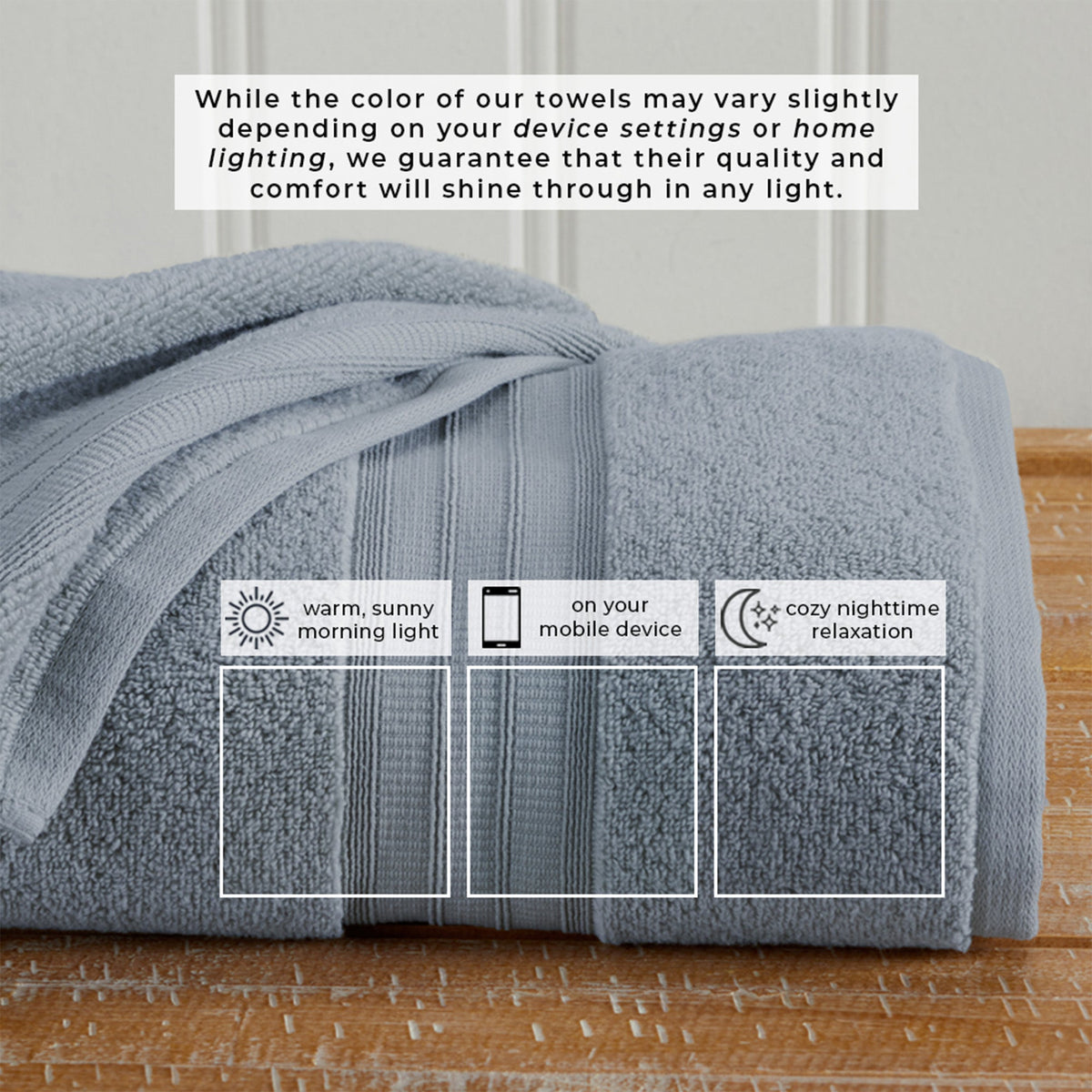 100% Cotton Premium Zero-Twist Bath Towel Set – Chiara Collection – view 68