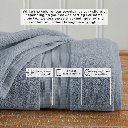 100% Cotton Premium Zero-Twist Bath Towel Set – Chiara Collection – view 68