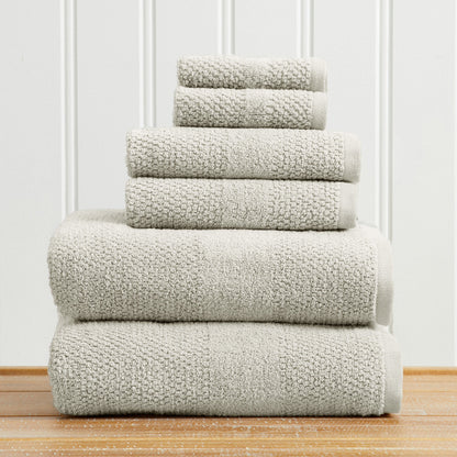100% Cotton Rice Weave Textured Bath Towel Set – Marbella Collection – view 43