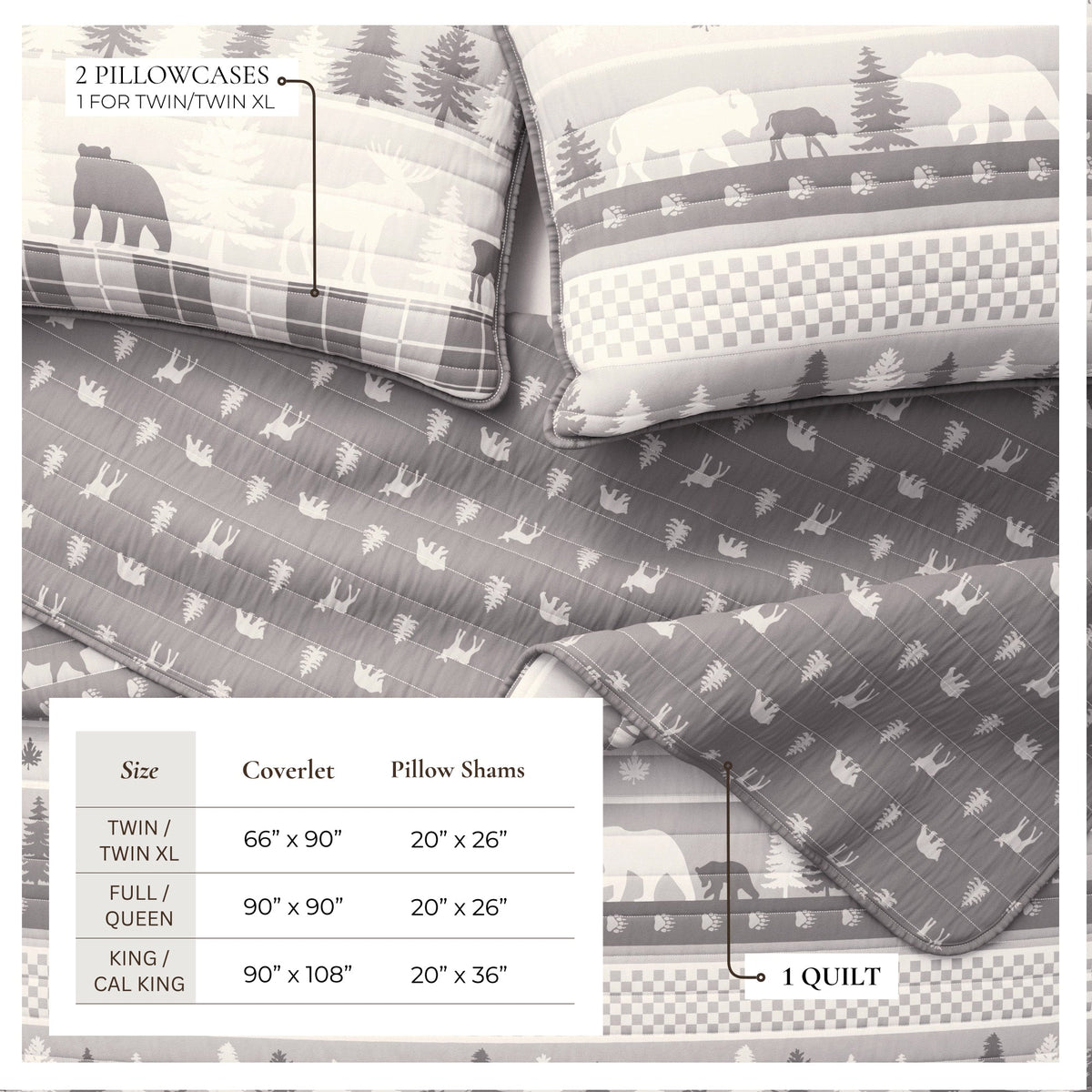 Rustic Woodland Landscape Reversible Quilt Set – Matthew Collection – view 15