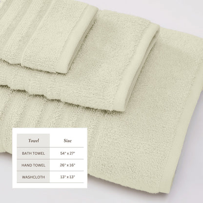 Karina Collection Luxury Combed Cotton Ribbed Bath Towel Set – view 124