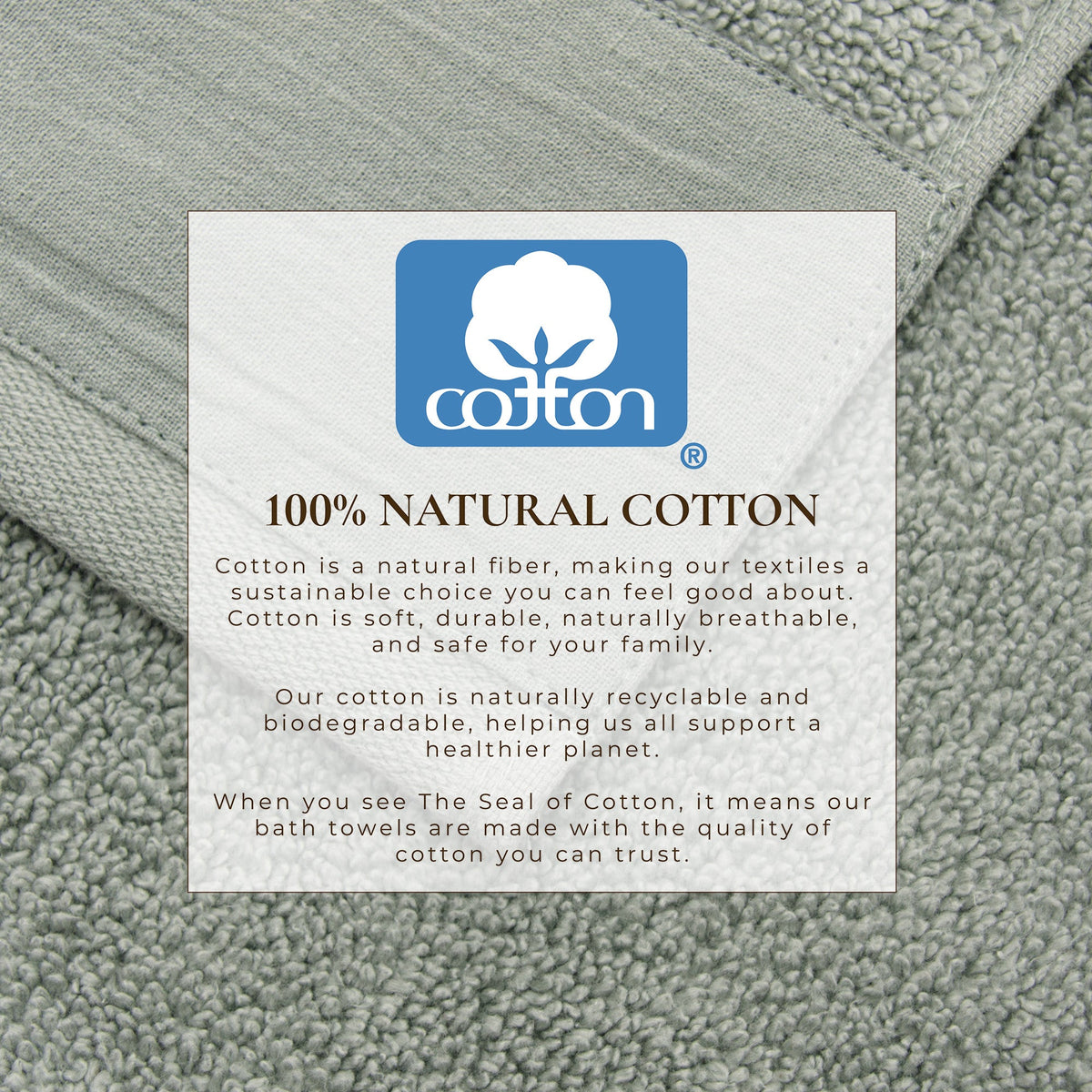 Priya Collection Cotton 6-Piece Towel Set with Linen-Like Border – view 53