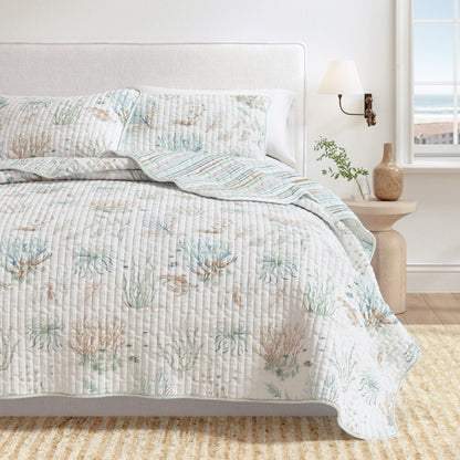 Aqua Grove Watercolor Cotton Quilt Set – Santa Barbara Collection – view 6