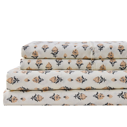 Watercolor Floral Microfiber Sheet Set – Delia Collection – view 71