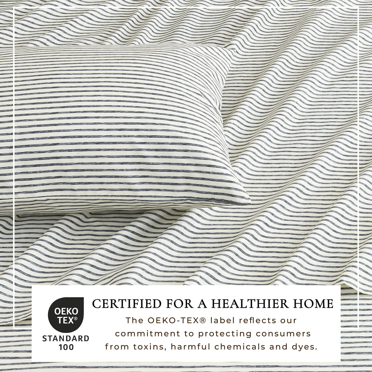 Brushed Microfiber Striped Sheet Set – Evette Collection – view 31