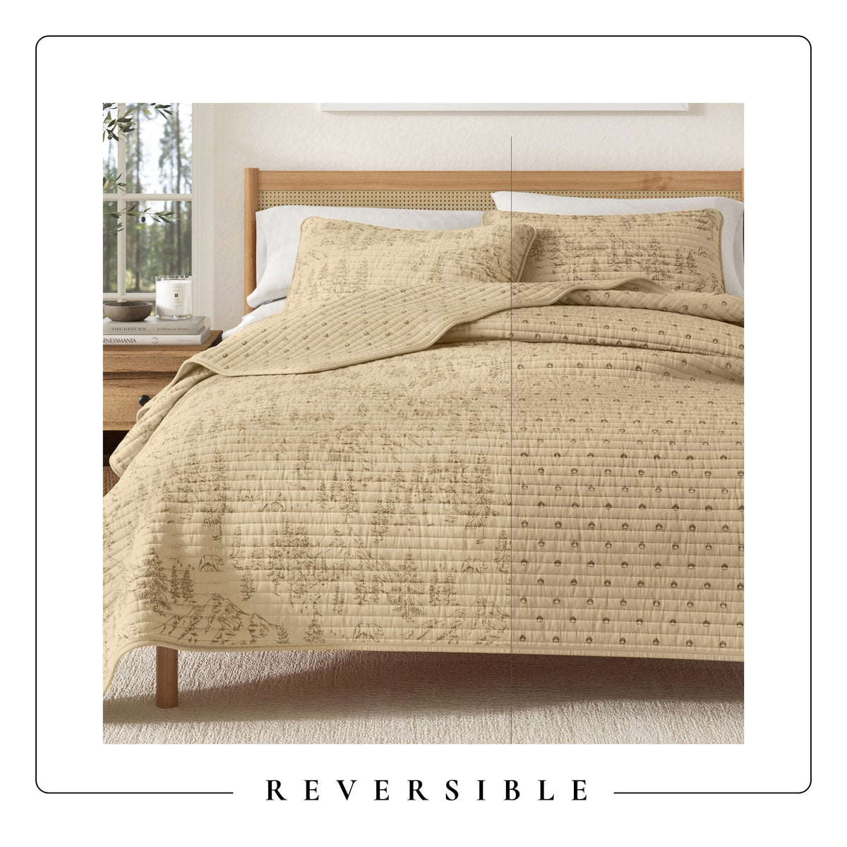 Moonlight Ridge Sage Bear and Mountain Lodge Quilt Set – view 5