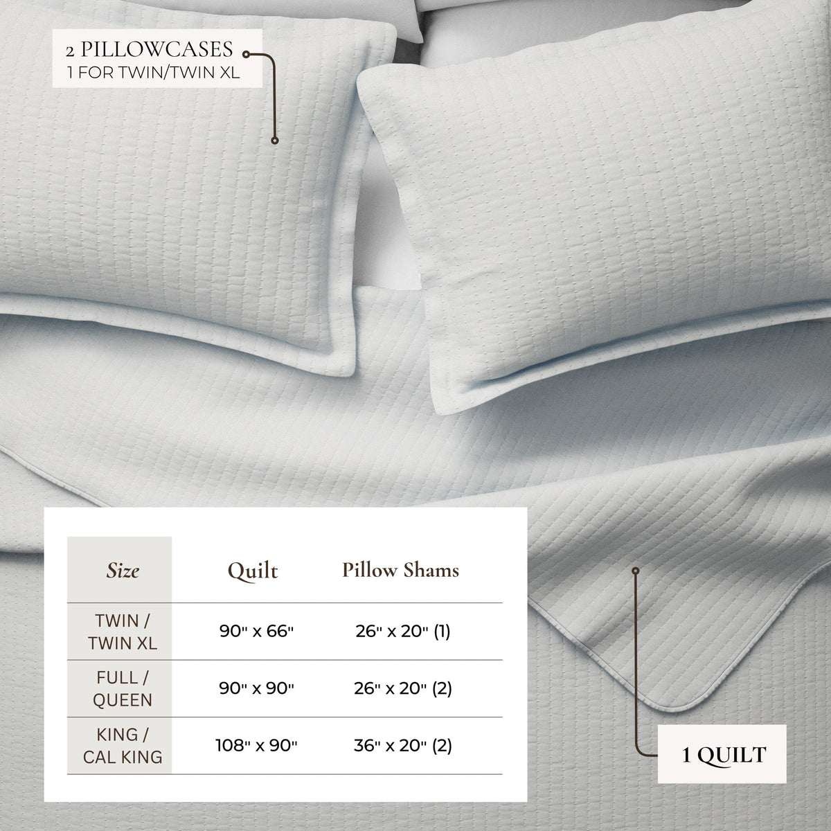 Solid Channel Stitch Quilt Set – Alicia Collection – view 21
