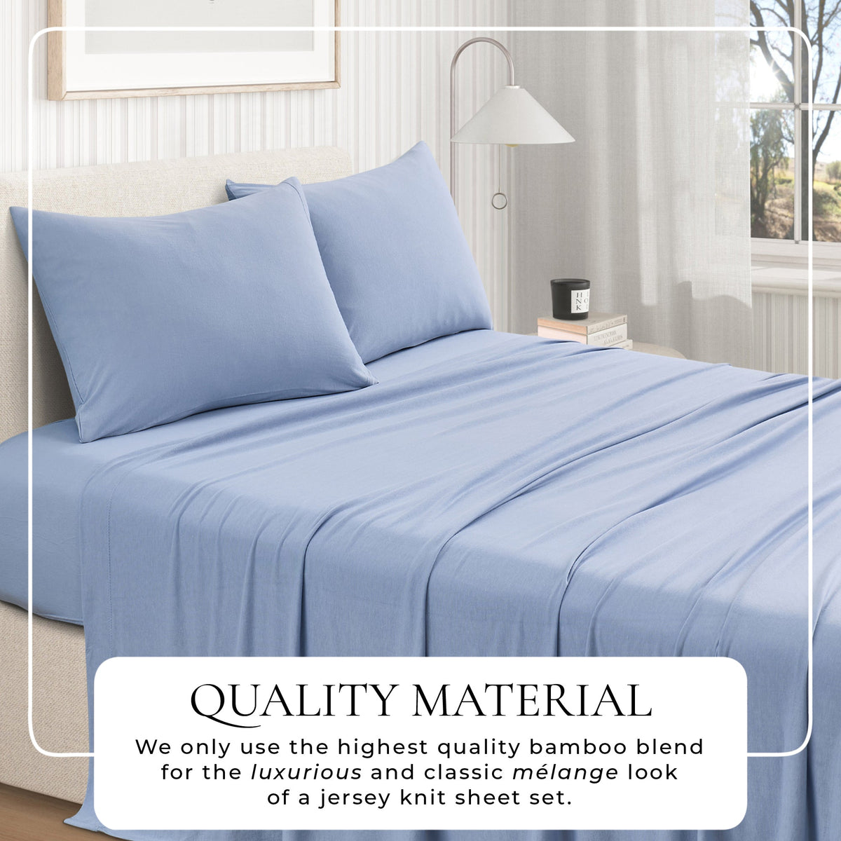 Viscose from Bamboo and Cotton Blend Jersey Knit Sheet Set – view 26
