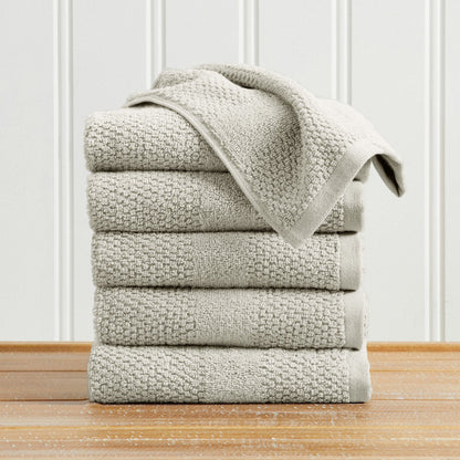 100% Cotton Rice Weave Textured Bath Towel Set – Marbella Collection – view 50
