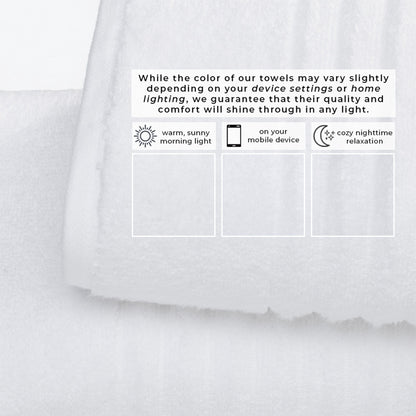 Karina Collection Luxury Combed Cotton Ribbed Bath Towel Set – view 5