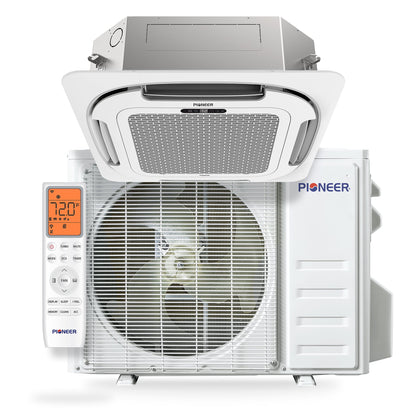 Pioneer Quantum Ultra 23,000 BTU 22.5 SEER2 230V 8-Way Ceiling Cassette Ductless Mini-Split Air Conditioner Inverter Heat Pump Full Set – view 5