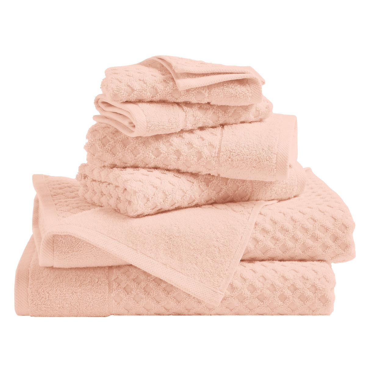 Cotton Diamond Waffle Weave Bath Towel Set – Grayson Collection – view 40
