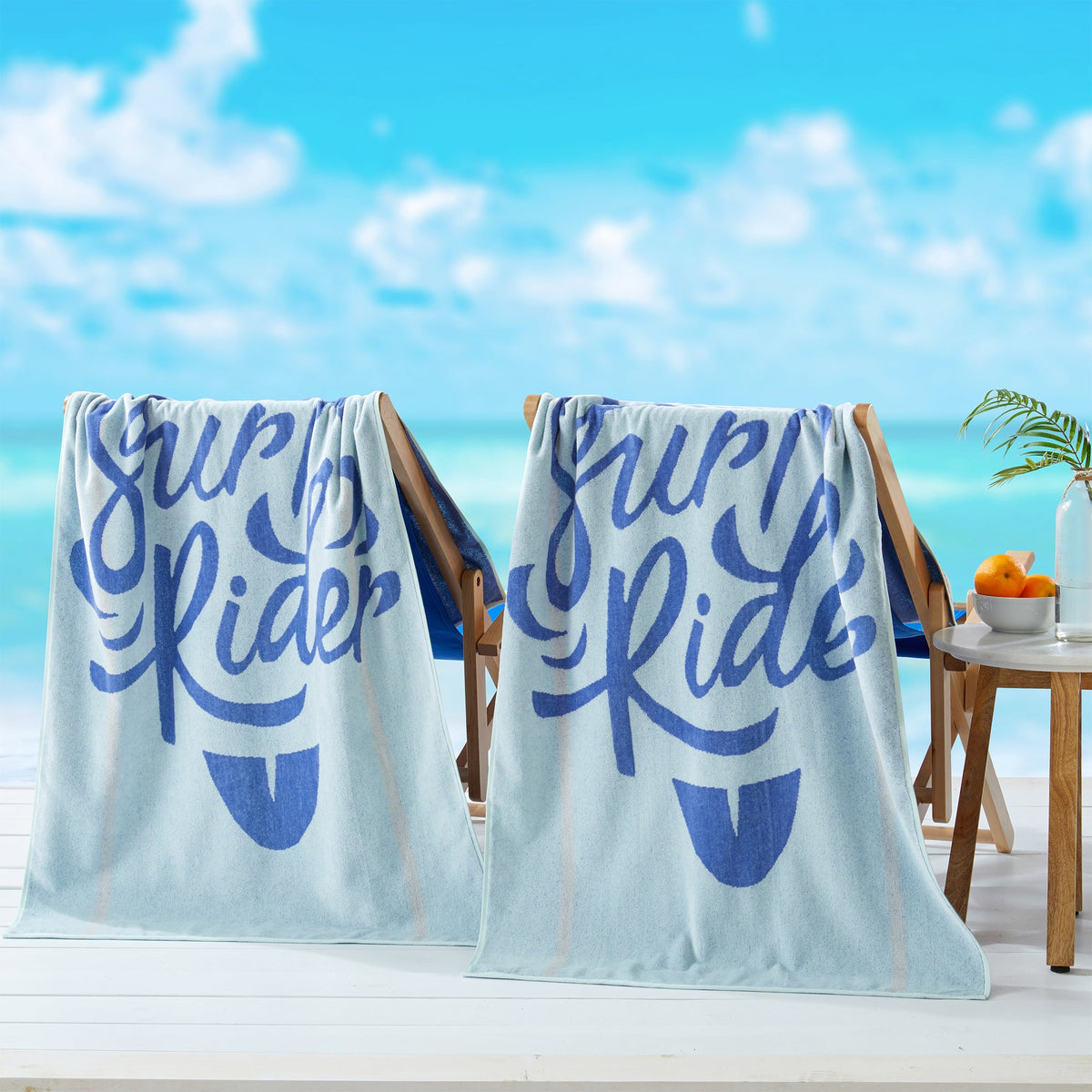 Cotton Beach Towel Set, 30" x 60" - Boca Collection