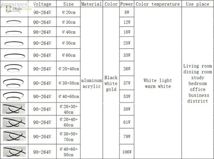 Unveiling Modern Cascading Ring LED Chandelier, Dimmable – view 23