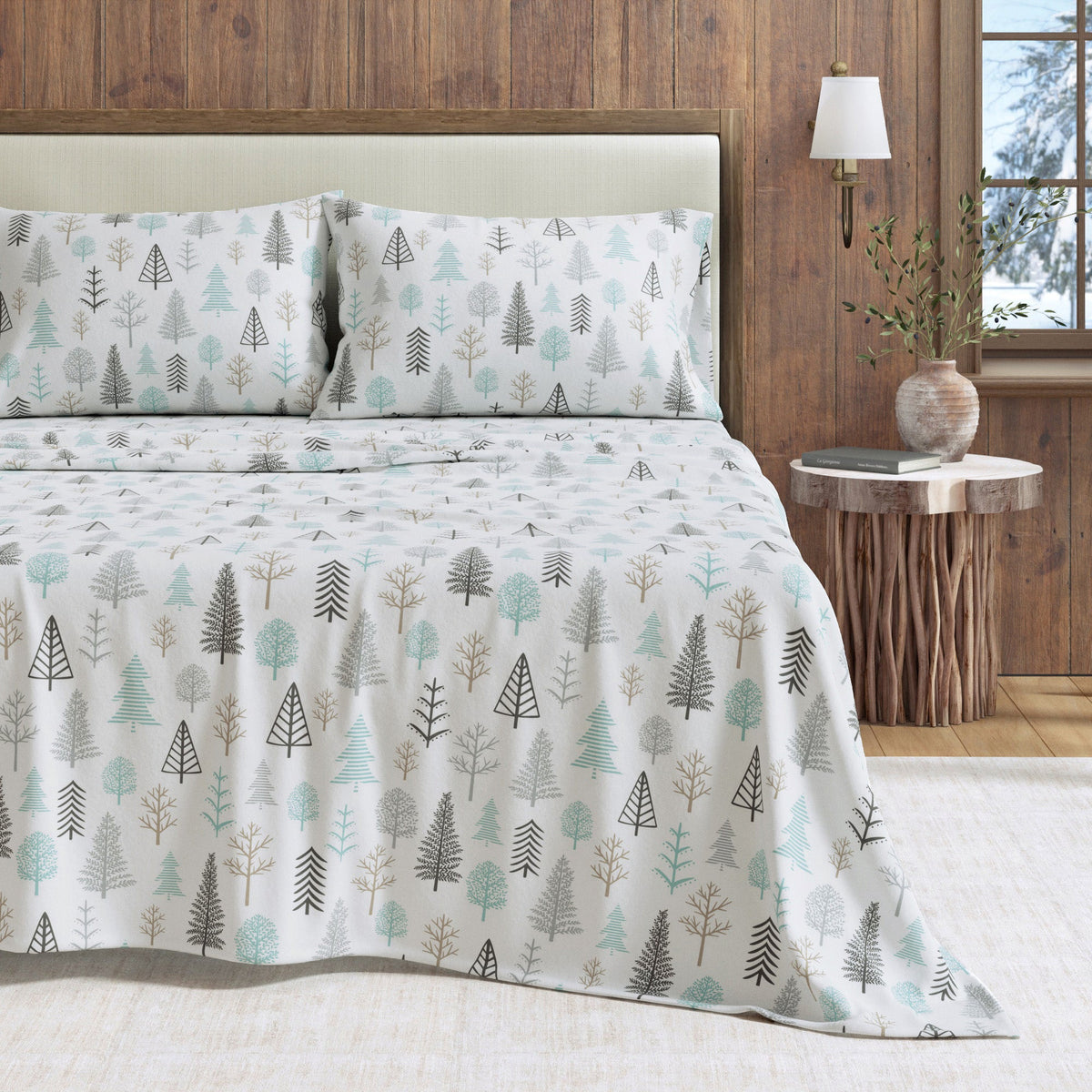 Turkish Cotton Flannel Sheet Set – Lakeview Collection – view 46