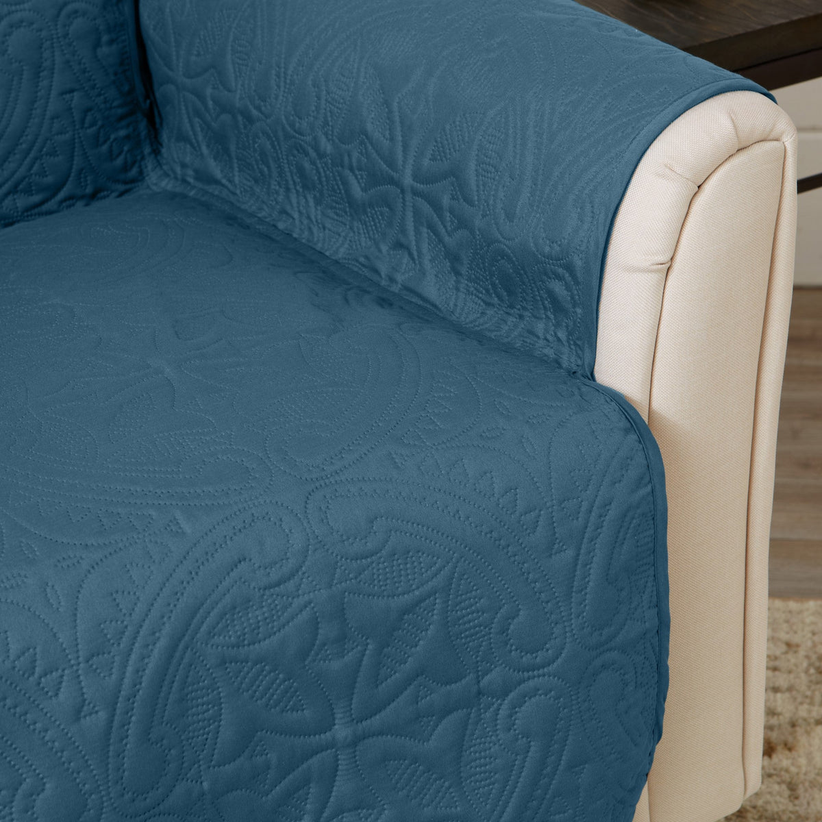Medallion Stitch Furniture Protector – Elenor Collection Sofa Cover – view 28