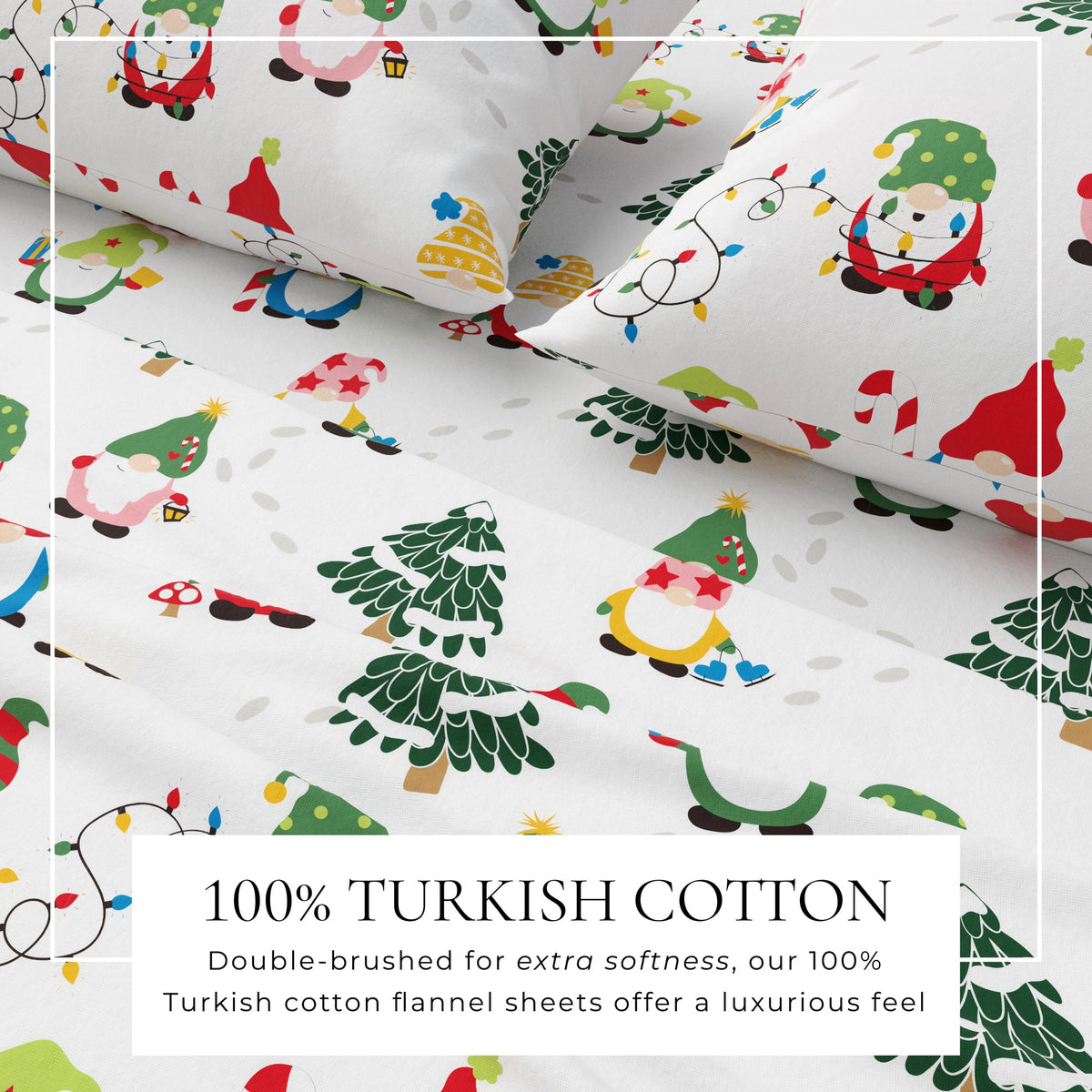 Turkish Cotton Christmas Flannel Sheet Set – Whittaker Collection – view 48