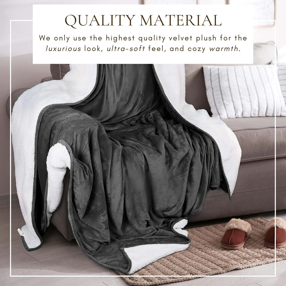 Sherpa Fleece Collection Velvet Plush Sherpa Bed Blanket, Reversible – view 31