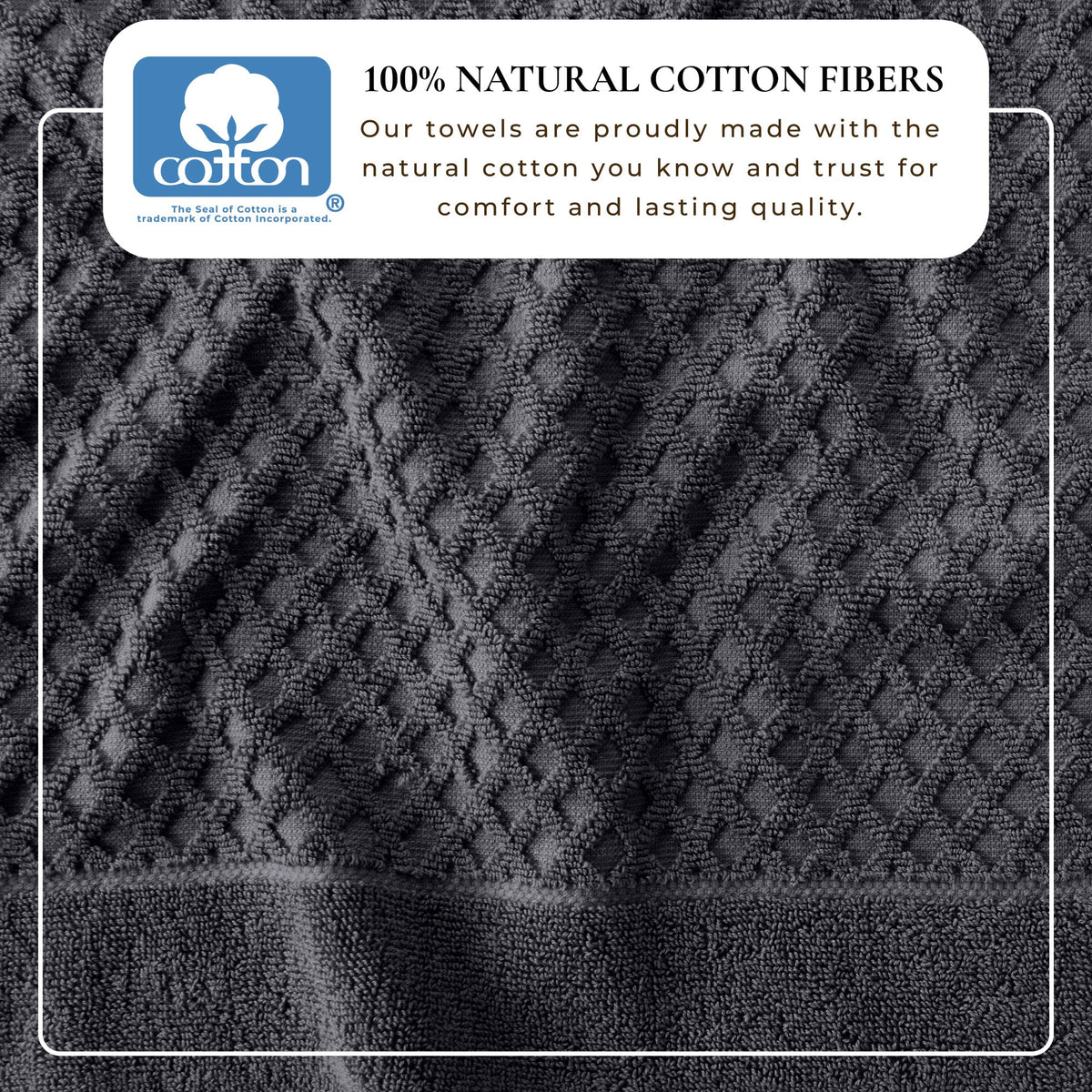 Cotton Diamond Waffle Weave Bath Towel Set – Grayson Collection – view 164