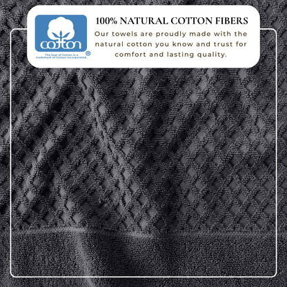 Cotton Diamond Waffle Weave Bath Towel Set – Grayson Collection – view 164