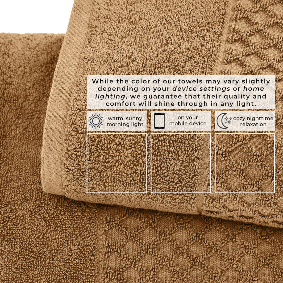 Cotton Diamond Waffle Weave Bath Towel Set – Grayson Collection – view 229