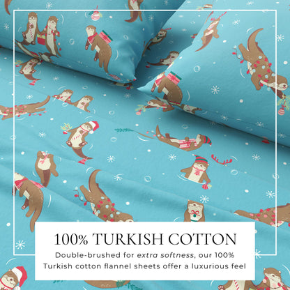 Turkish Cotton Christmas Flannel Sheets – Whittaker Holiday Prints – view 47