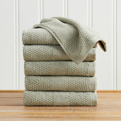 100% Cotton Rice Weave Textured Bath Towel Set – Marbella Collection – view 71