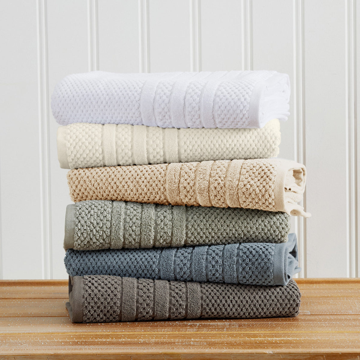 100% Cotton Checkered Jacquard Bath Towel Set – Giuliana Collection – view 35