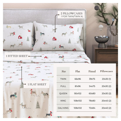 Turkish Cotton Christmas Flannel Sheet Set – Whittaker Collection – view 31