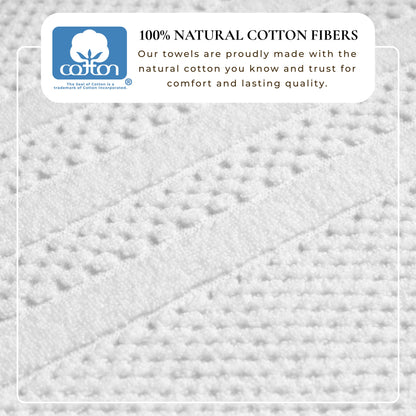 100% Cotton Checkered Jacquard Bath Towel Set – Giuliana Collection – view 2