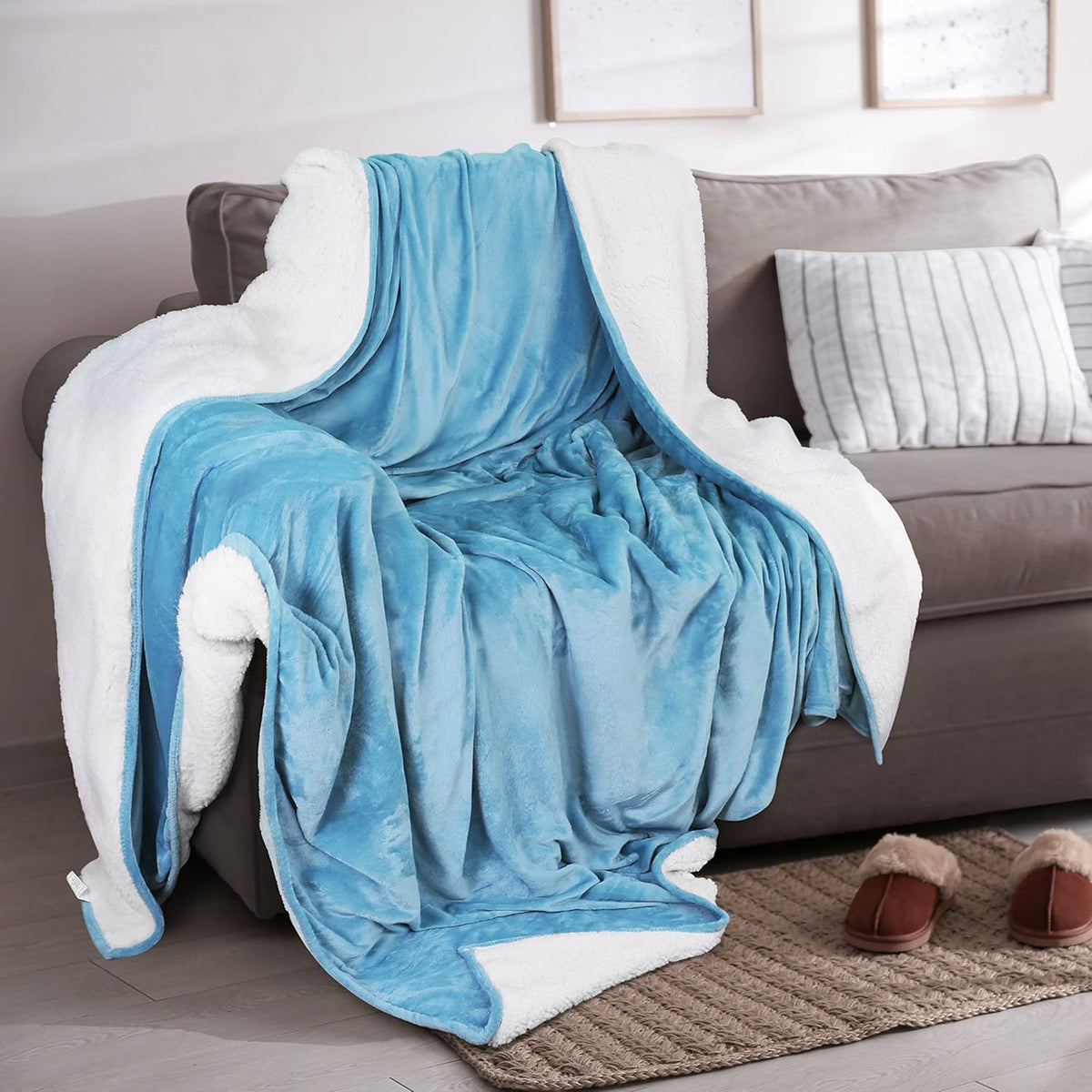 Sherpa Fleece Collection Velvet Plush Sherpa Bed Blanket, Reversible – view 22
