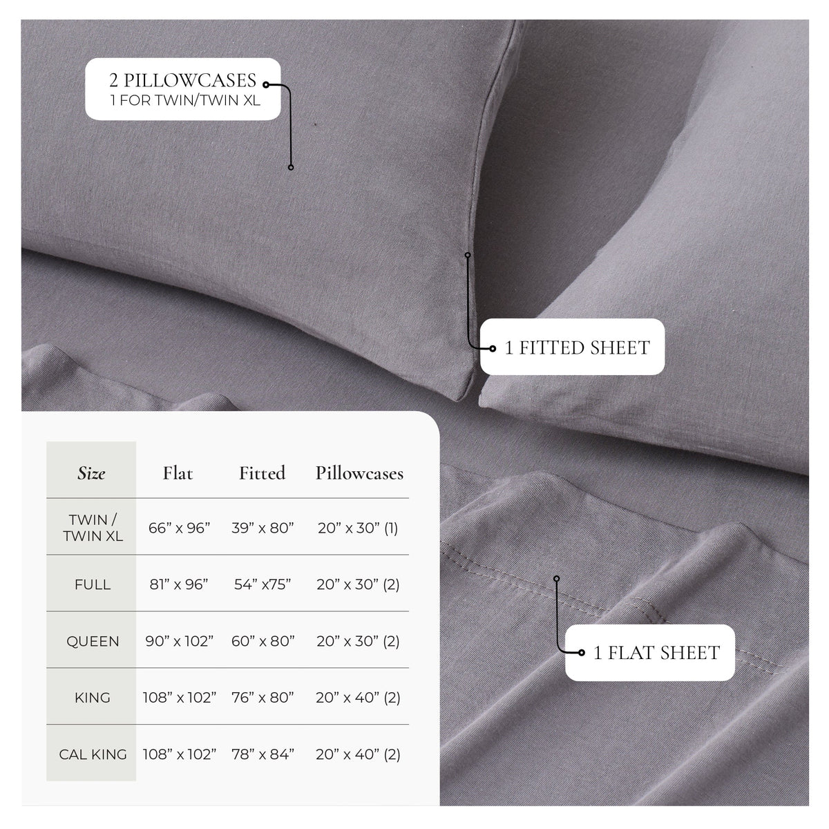 100% Organic Cotton Jersey Knit Sheet Set, Soft and Stretchy – view 22