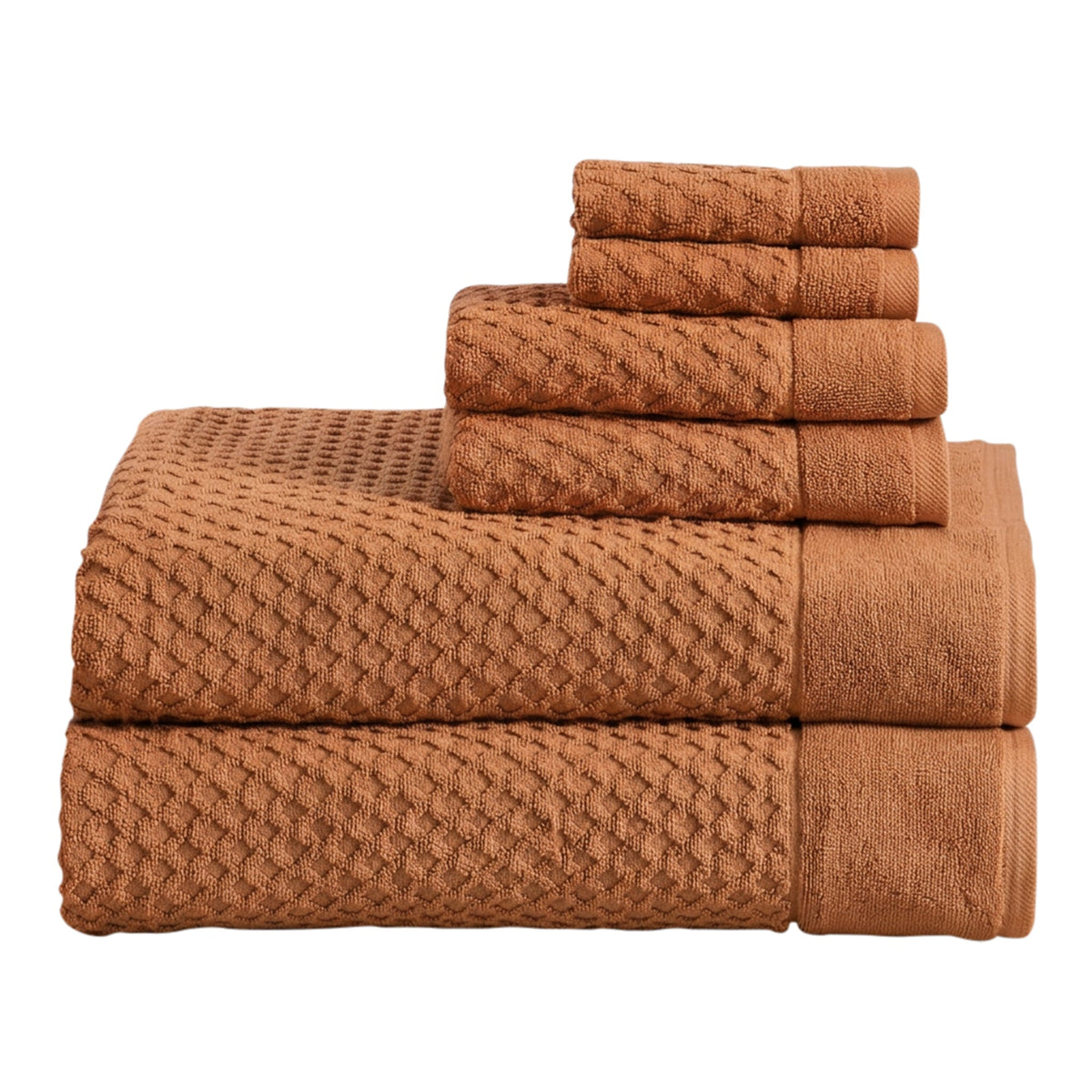 Cotton Diamond Waffle Weave Bath Towel Set – Grayson Collection – view 126